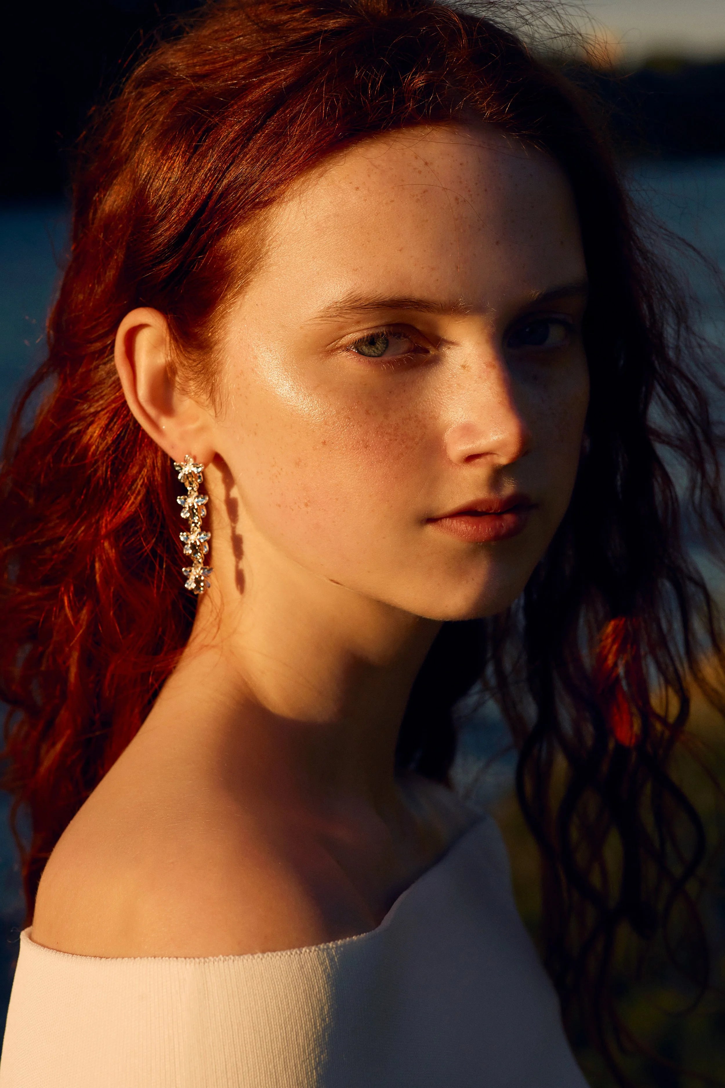 Embrace Drop Orchid Earrings