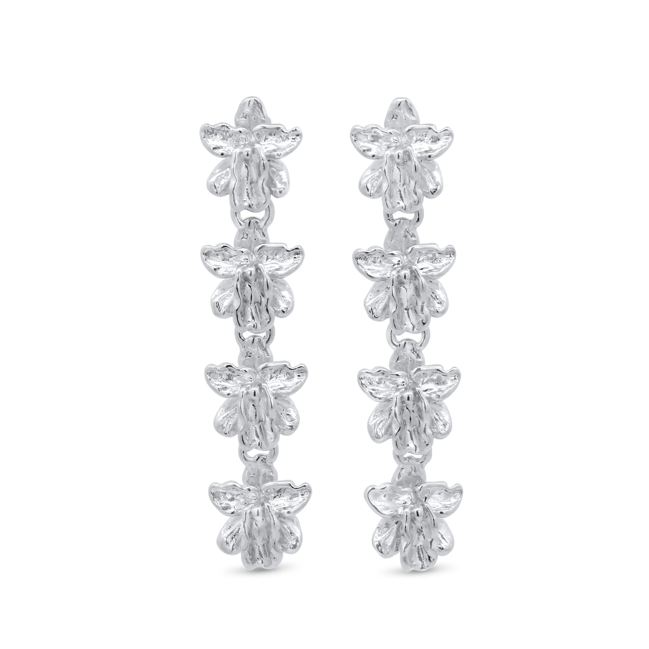 Embrace Drop Orchid Earrings